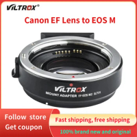 Viltrox EF-EOS M2 EF-M Camera Lens Adapter 0.71x Focal Reducer Speed Booster Adapter M6 M200 M5 M50 for Canon EF Lens To EOS M