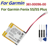 Original Replacement 361-00096-00 361-00096-01 For GARMIN Fenix 5S 5SPlus Fenix 5S Plus Sapphire GPS Watch Battery + Free Tools