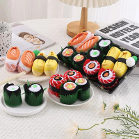3/4/5 Pairs of Sushi Pizza Burger Socks Gift Box, Christmas Socks Gift Box, Birthday Gift Box, Holid
