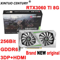 For NVIDIA GeForce RTX3060TI 8G Graphics Card RTX3060 TI 8G GDDR6 256Bit Gaming Graphics Card PC 3DP+HDMI PCI-E4.0 Mining GPU