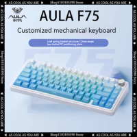 Aula F75 Tarantula F75 Mechanical Keyboard Gasket Structure Full-key Hot Swap Three-mode Esports Game Keyboard