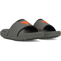【UNDER ARMOUR】UA官方直營 男女同款 巨石強森 Rock 3 拖鞋_3026034-301(灰色)