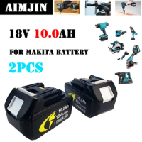 2PCS Original Lithium ion Rechargeable Battery 18V 10000mAh FOR Makita 18v 10.0Ah drill Replacement Battery BL1860 BL1830 BL1850
