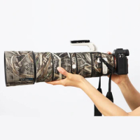 Roadfisher Camo Outdoor Waterproof Dustproof Camera Lens Wrap Cloth Cover Protection Coat For Sony FE 200-600mm F5.6-6.3 G OSS