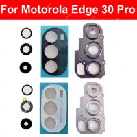 Rear Camera Glass Lens Cover For Motorola Moto Edge 30 Pro XT2201-1 Back Camera Lens Glass with Frame Holder Repair Parts