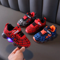 2025 Spring and Autumn New Children's Shoes Children's Light-Up Shoes Boys and Girls Running Shoes B
