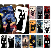 Black Cat Phone Case For Google Pixel 8 7 Pro 7A 7 6A 6 Pro 5A 4A 3A Pixel 4 XL Pixel 5 6 4 3A XL