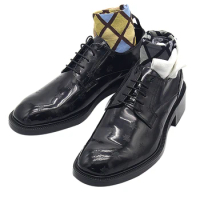 Fashion Bee Derby Shoes Square Toe Genuine leather Oxford Formal Wedding shoes handmade increase Black men shoes
