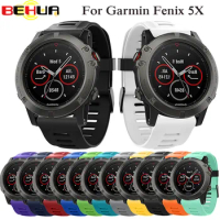 Replacement watchband Soft Band Strap wrist band watch bracelet for Garmin Fenix 3 3 HR 5X Plus 6X 6X Pro Watch Silicone strap