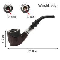 Funny Engraving Face Tobacco Pipe Double Purpose Plastic Bent Pipe Iron Pot Cigarette Holder Filter Portable Smoking Accessories