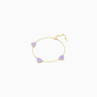 LITTLETHINGSHEWEAR - Gelang Emas Carys Pink Lilac - Gelang Emas Anak
