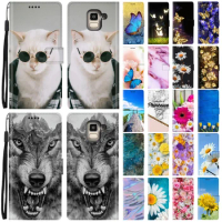For Samsung Galaxy J6+ J6 Plus J6 2018 Case Wallet Leather Flip Cover For Samsung J6 2018 J6 Plus Magnetic Book Phone Case Funda