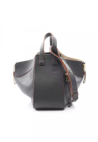 LOEWE Pre-Loved LOEWE hammock bag Small Handbag leather black 2WAY
