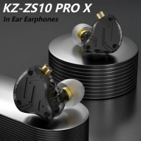KZ-ZS10 PRO X In Ear Earphones HIFI Bass Dynamic Balanced Armature Wired Headset Earbuds Noise Cancelling Sport Music Headphones