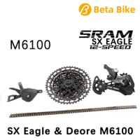 SRAM SX Eagle 12-SPEED Groupset DEORE M6100 Trigger Shifter Rear Derailleur 11-50T HG Cassette Chain Bicycle Accessories