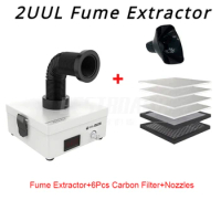 2UUL Fume Extractor Soldering Smoke Purifier Special Smoking Absorber with Air Clearner Filter for Mobile Phone Welding Repair