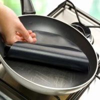 High Temperature Resistant Non-Stick Pan Mat Ptfe Black Frying Pan Pad Baking Bakeware Tray Kitchen Cooking Tools