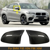 Dry Carbon Add On Rearview Mirror Covers Caps For BMW X5M F85 X6M F86 2014-2018 Car Side Mirror Covers Caps Sticker