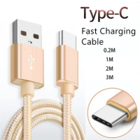 Nylon USB 3.1 Type C Fast Charger Cable For LG Q8 G8 G7 G6 G5 V50 V30 V20 K40S K50S Q60 Data Sync Fast Charging Cable