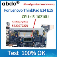 For Lenovo ThinkPad E14 E15 Laptop Motherboard.NM-C421.CPU i5-10210U .100% tested working