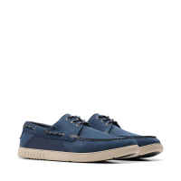 【Clarks】Liroll Deck 舒適柔軟船型鞋 (海軍藍)-UK 7.5