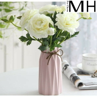 陶瓷花瓶小清新插花現代北歐客廳家居裝飾擺件玫瑰花插飾品簡約