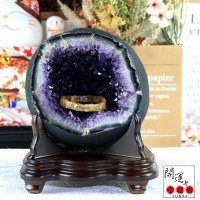 【開運方程式】紫晶洞l豔紫開口笑AGU667(4.1kg烏拉圭錢袋子紫水晶洞)