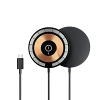 適用蘋果magsafe15W手機快充磁吸無線充電器wireless charger透明【北歐家居生活】