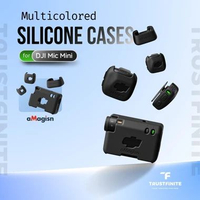 aMagisn Multicolored Silicone Cases for DJI Mic Mini - Black - Case Pelindung DJI Mic Mini Single Mi