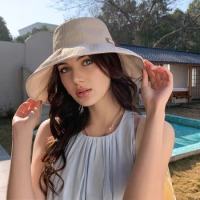 Spring/Summer Women's Fashion Big brim Sun Hat Sunshade Sun Bowl Hat Full Face UV Protection Hat