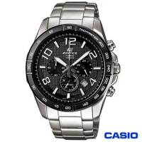 【CASIO卡西歐】EDIFICE流線三眼時速賽車錶 EFR-516D-1A7 