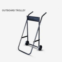 Poratble Foldable Boat Outboard Motor Trolley Folding Cart Carrier Steel Pipe Stonger Engine Motor Stand Trolley Max Load 150kg