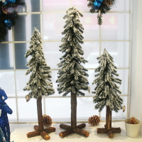 圣誕節白色杉樹站雪樹酒店商場櫥窗擺件裝扮仿真圣誕樹裝飾品擺件