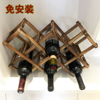 實木碳化紅酒架擺件創意葡萄酒架 家用酒瓶收納架歐式洋酒架