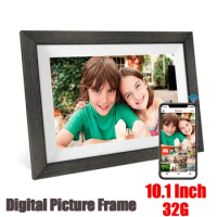 10.1 Inch Digital Photo Frame WIFI IPS 1280x800 HD Touch Screen 32GB Smart Photo Frame APP Control Detachable Holder for Gift