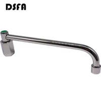 Semi-automatic Swing Hotel Kitchen Faucet Chef's Stovetop Into Wall Stove Copper Material Faucet 180