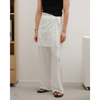 Resort Texture-Layered Pants (Full Length.) | กางเกงขายาว สไตล์รีสอร์ต เล่นเลเยอร์ ผ้า Texture ความย