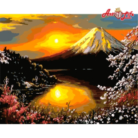 【ArtLife 藝術生活】DT008_富士山40*50CM(數字油畫 DIY DIY數字油畫 交換禮物 畫畫)