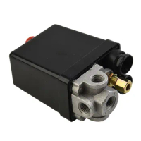 Heavy Duty Air Compressor Pressure Switch Control Valve Replacement Parts 90-120 PSI 240V 4 Port 1/4” BSP Switch Control Valve