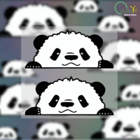 Panda cartoon car sticker, car low lying modification sticker, motorcycle electric body decoration sticker, reflective sticker