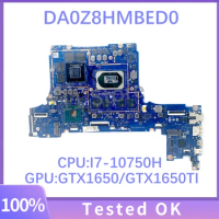 Mainboard DA0Z8HMBED0 NBC5H11001 NBC5U11001 For Acer Laptop Motherboard With SRH8Q I7-10750H CPU GTX1650/GTX1650TI 100%Tested OK