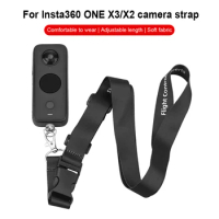 PU Carrying Bags Anti loss rope Panoramic Camera Storage Bag lanyard Accessories Portable Mini Protective for Insta360 One/X3/X2
