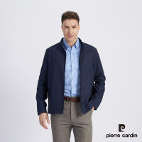 Pierre Cardin皮爾卡登 男款 都會休閒立領格紋薄夾克外套-深藍色 (5215669-38)