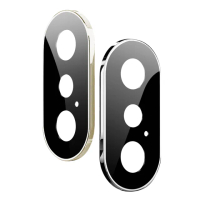 iPhone XS Max 質感電鍍金屬手機鏡頭框保護貼(3入 XSMax鋼化膜 XSMax保護貼)