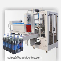 Semi Automatic Mineral Water Bottle Shrink Wrapping Machine Heat Shrink Tunnel Sleeve Shrink Wrapper Packing Wrapping Machine