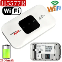 H5577R 4G Lte WiFi Router Wireless 150Mbps Hotspot with SIM Card Slot Chip Portable Modem 2100mAh Mini Mobile Hotspot Plug&amp;Play