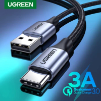 UGREEN USB Type C Cable for Samsung S9 S8 Fast Charge Type-C Mobile Phone Charging Wire USB C Cable for Xiaomi mi9 Redmi note 7