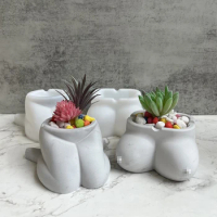 Early Riser Female Breasts Legs Vase Concrete Cement Flower Pots Planters Silicone Mold Home Decor Mouldings