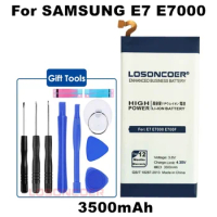 LOSONCOER 3500mAh Battery For Samsung Galaxy E700F E7000 E7 EB-BE700ABE Mobile Phone Battery