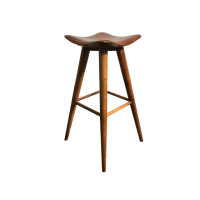 【吉迪市柚木家具】原木荷葉邊造型吧台椅 SNCH004(椅子 高腳椅 餐椅 餐廳 椅凳)